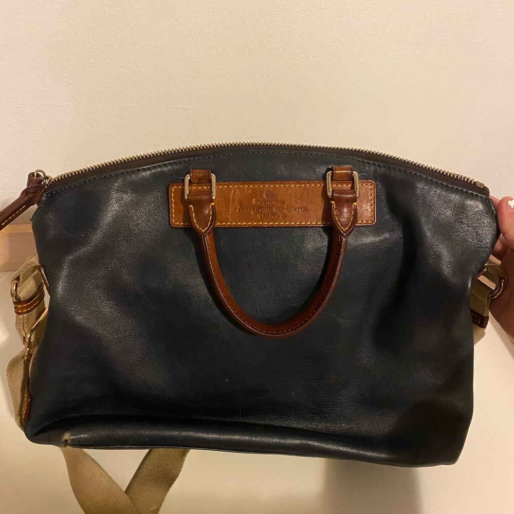 Navy Leather Dooney & Bourke Crossbody Bag - Picture 6 of 7